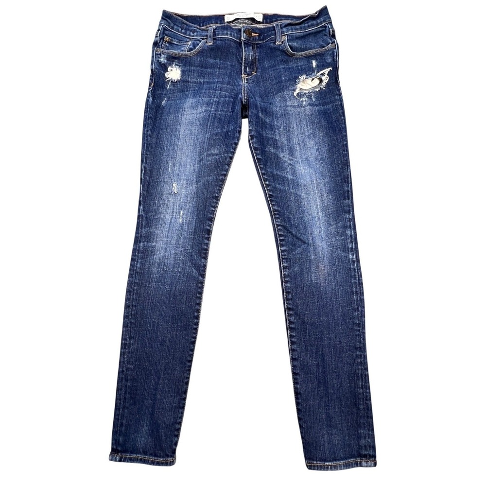 Abercrombie & Fitch Blue Distressed Skinny Jeans Women 4S